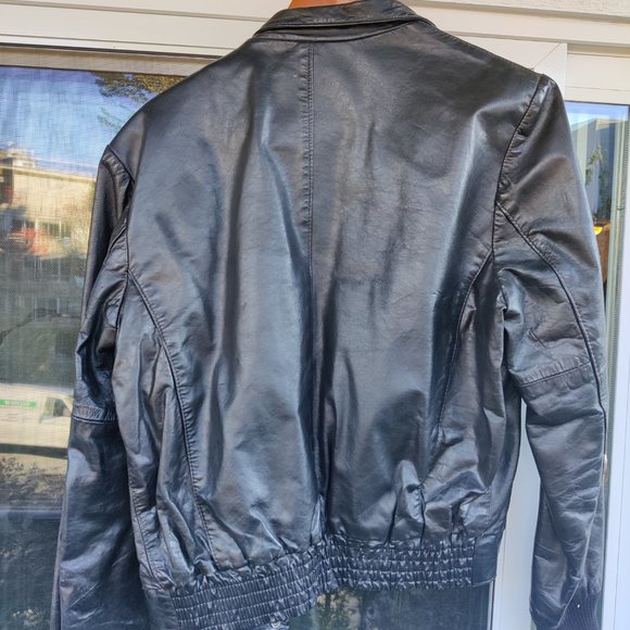 Vintage leather motorcycle jacket - Picture 3 of 5